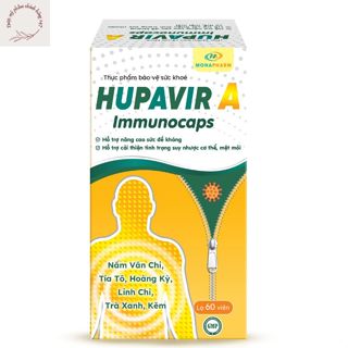 {Che tên} Viên uống Hupavir Immunocaps tăng đề kháng hộp 60 viên - Hỗ trợ tăng đào thải hpv, sùi mào gà cho nam và nữ