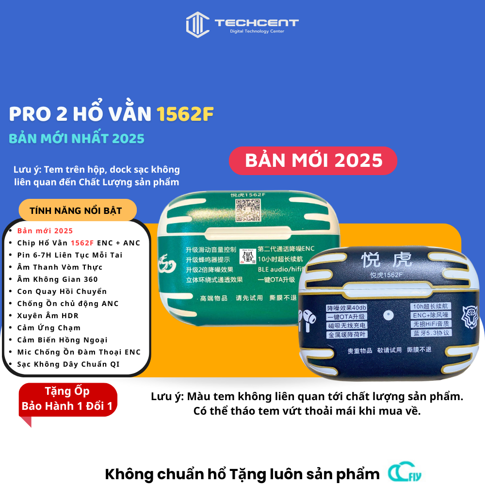 Tai Nghe Louda Hổ Vằn 1562F, Tai Nghe Bluetooth ANC, Xuyên Âm - Chống Ồn - Âm Thanh Không Gian Earld