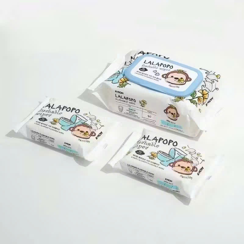Khăn ướt tự hủy cao cấp K-mom Lalapopo