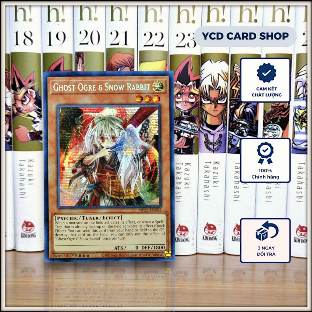 [YCDcardgame] Thẻ bài Yugioh Chính Hãng Ghost Ogre & Snow Rabbit – Prismatic Secret Rare