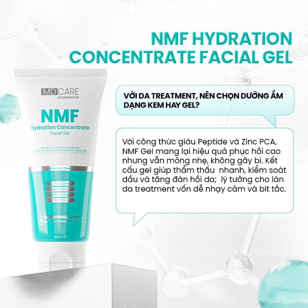 Ảnh 2 của Kem dưỡng ẩm MD CARE NMF kiểm soát dầu, tái tạo và phục hồi hàng rào bảo vệ  50ml