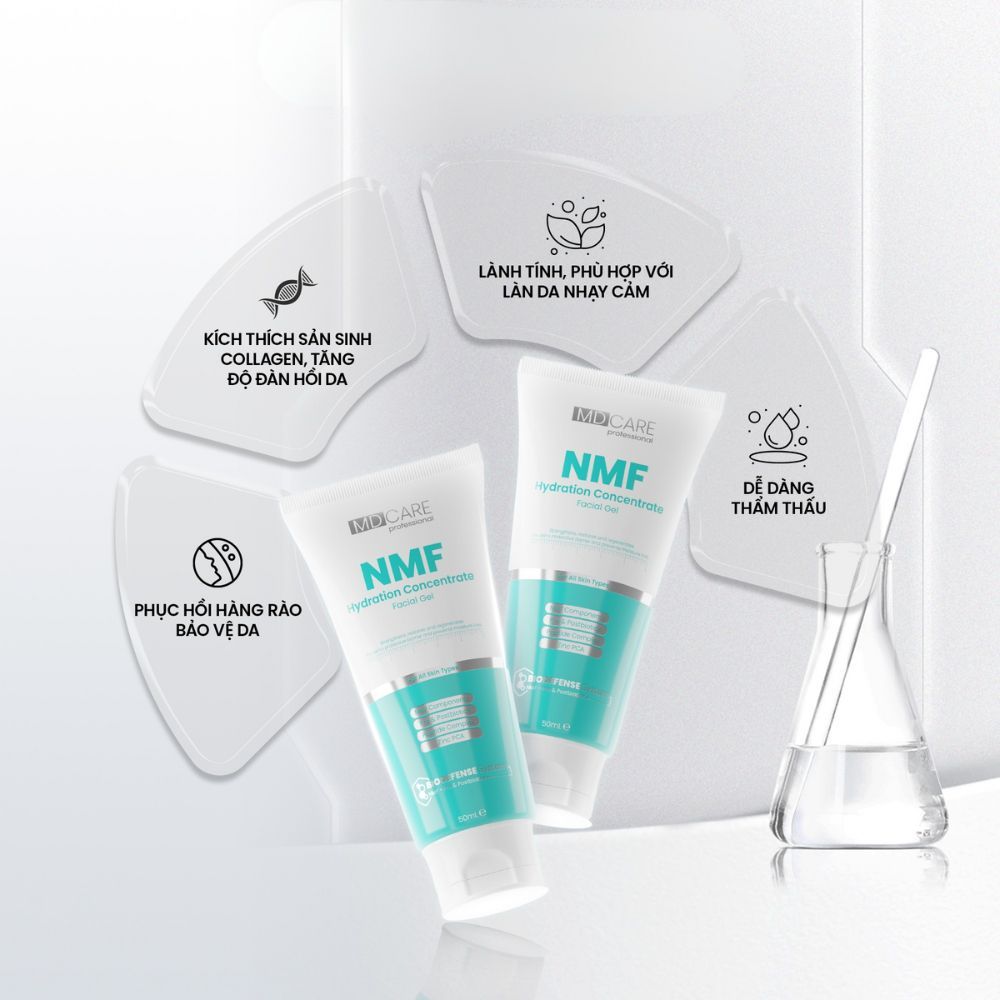 Ảnh 3 của Kem dưỡng ẩm MD CARE NMF kiểm soát dầu, tái tạo và phục hồi hàng rào bảo vệ  50ml