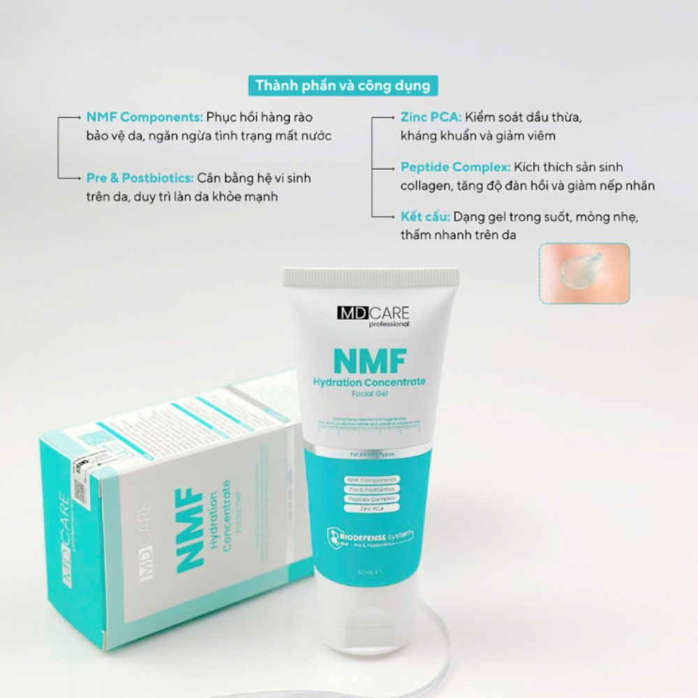 Ảnh 5 của Kem dưỡng ẩm MD CARE NMF kiểm soát dầu, tái tạo và phục hồi hàng rào bảo vệ  50ml