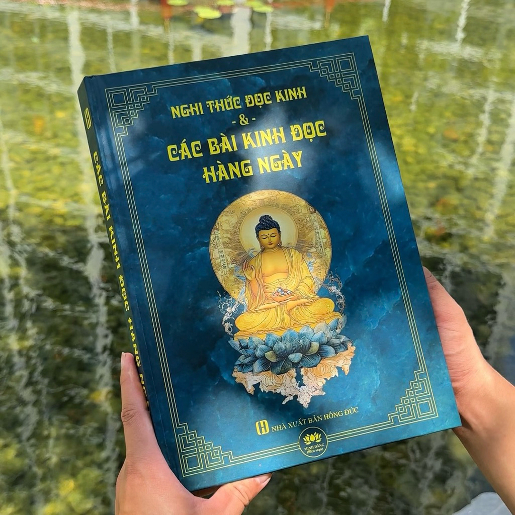 Sách Nghi thức đọc Kinh và Tổng hợp 15 Bài Kinh thường đọc hằng ngày - Bìa cứng chống nước - Chữ To