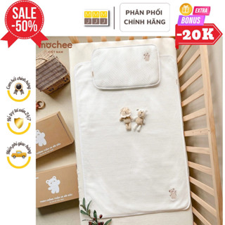  Bộ thảm mát điều hoà gối Airmesh Mochee thảm chống thấm chất liệu Cool touch thoáng mát cho bé - minjeebaby 