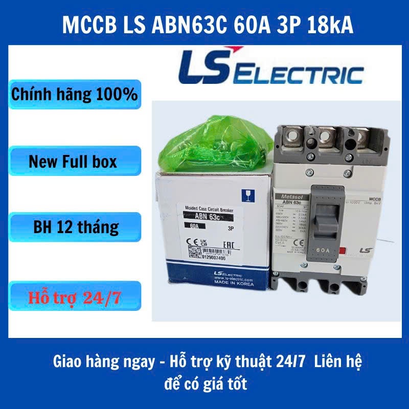 MCCB LS ABN63C 60A 3P 18KVA