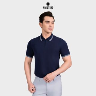 Áo Polo Nam Organic Cotton Aristino APS205AS0E màu xanh tím than lịch lãm, phong cách