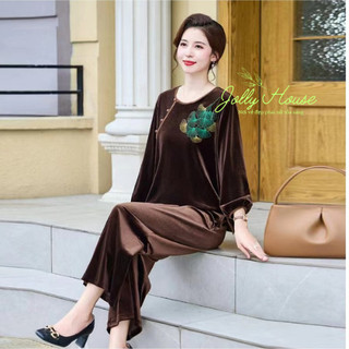  Đồ Bộ nhung trung niên nữ mặc nhà cao cấp quà tặng bà mẹ ý nghĩa SP1 