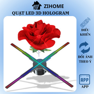  Quạt Đèn LED 3D Hologram Quạt Trình Chiếu Hình Ảnh Video 3 Chiều Mẫu Mới Nhất 2026 