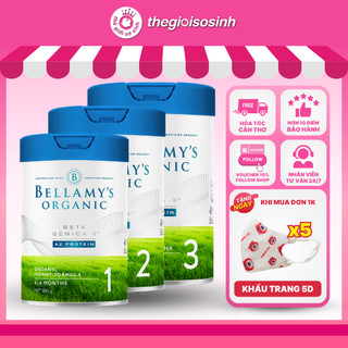   ✅RẺ VÔ ĐỊCH  Sữa Bellamy’s Organic A2 Protein 800gr Số 1,2,3,4 Hỗ Trợ Bé Phát Triển Toàn Diện TGSS 