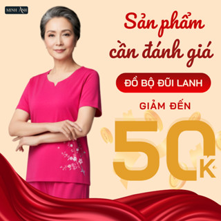 Đồ Bộ Trung Niên Nữ Siêu Mát Minh Anh Loại Bộ Đồ Nữ Vải Đũi Sợi Lanh MAB01