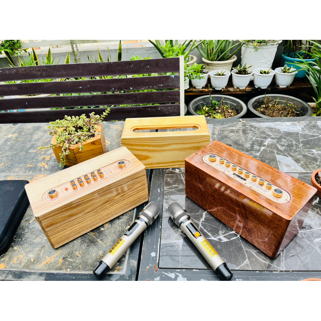 Hộp vỏ mạch loa kéo k10 k18 V102 bằng gỗ tự nhiên