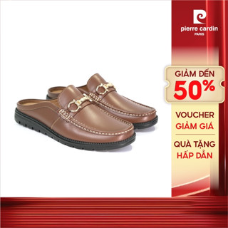 [NEW] Giày sục nam Pierre Cardin Sapo da bò thật, đế cao su chống trượt, thiết kế khóa kim loại 816