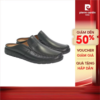 [NEW] Giày sục nam Pierre Cardin Pháp Sapo da bò thật, đế cao su, thiết kế da dập nổi hiện đại 815
