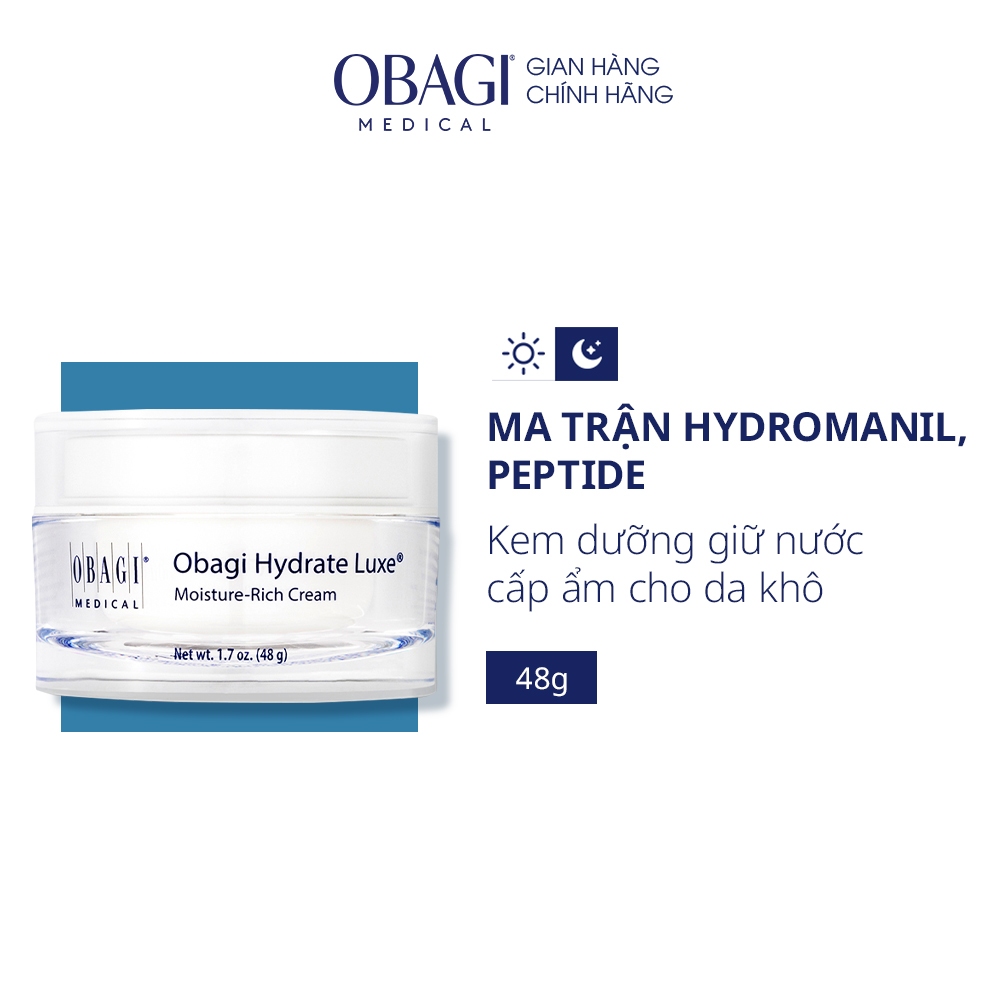 Kem Dưỡng Ẩm Giàu Dưỡng Chất Và Phục Hồi Chuyên Sâu Obagi Hydrate Luxe Moisture-Rich Cream 48g