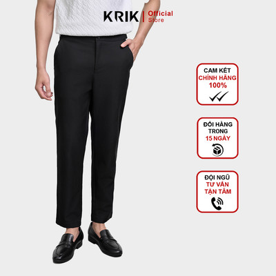 Quần Kaki Nam KRIK Form Slim Cạp  Chất Liệu Mềm Mại Thiết Kế Tăng Đơ Điều Chỉnh QK6559