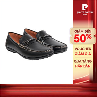 [New] Giày lười nam Pierre Cardin da bò thật, khóa kim loại sang trọng, đế cao su chống trượt 527