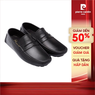 Giày lười nam Pierre Cardin da bò thật, da mềm không gây đau chân, thiết kế chỉ nổi đế cao su 503 chính hãng