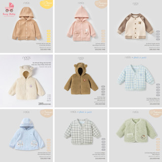 Áo Khoác Nous thêu họa tiết gấu cho bé, Suzy baby
