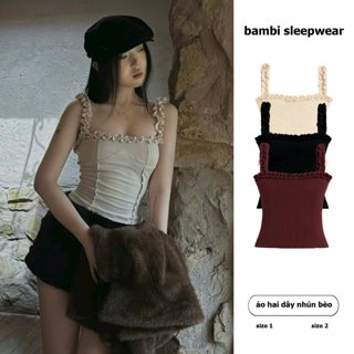    mở bán   full 2 lớp trước + sau   Áo 2 dây nhún bèo dáng corset siết eo tôn dáng ôm body 