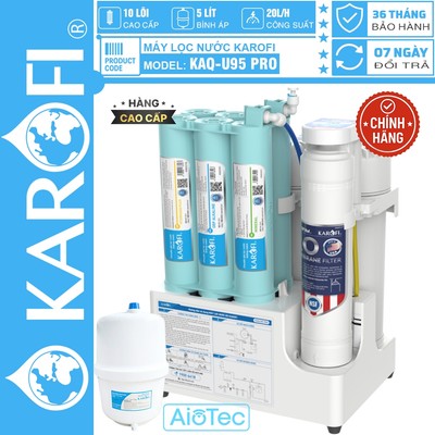 [CHÍNH HÃNG 100%] Máy lọc nước Karofi KAQ-U95 Pro, 10 Lõi, Aiotec, MƠI 2026, BẢO HÀNH CHÍNH HÃNG 3 NĂM