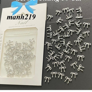  Set charm nơ dây thừng kim loại đính móng trang trí Phụ Kiện nail - manh219 