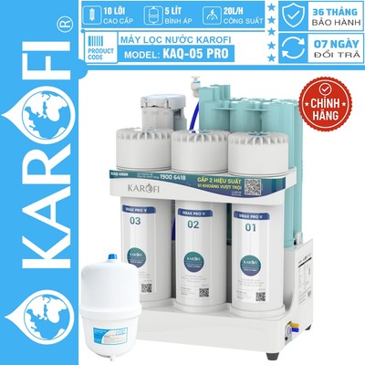 [CHÍNH HÃNG 100%] Máy lọc nước Karofi KAQ-U05 PRO, 10 Lõi, Lắp gầm, BẢO HÀNH CHÍNH HÃNG 3 NĂM TẠI NHÀ
