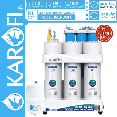 [CHÍNH HÃNG 100%] Máy lọc nước Karofi KAQ-U50K - 10 Lõi, Mẫu 2026, BẢO HÀNH CHÍNH HÃNG 3 NĂM TẠI NHÀ