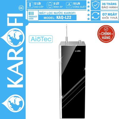[CHÍNH HÃNG 100%] Máy lọc nước Karofi KAQ-L22, 12 Lõi Lọc, Mẫu mới 2025, BẢO HÀNH CHÍNH HÃNG 36 THÁNG TẠI NHÀ