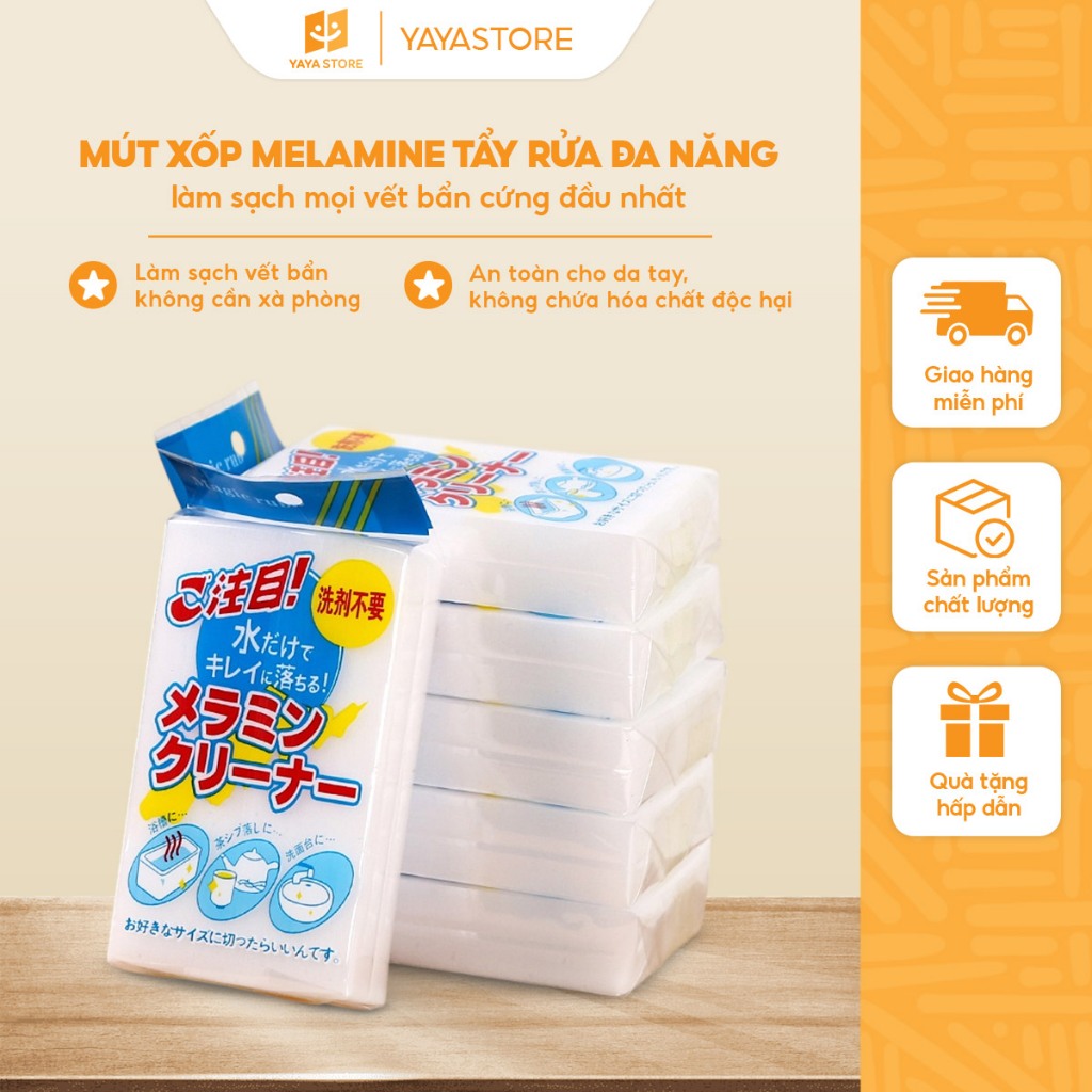 Mút xốp melamine tẩy rửa đa năng làm sạch mọi vết bẩn cứng đầu nhất