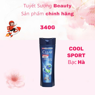  Dầu gội Clear Men Mát Lạnh Bạc Hà 340gr 