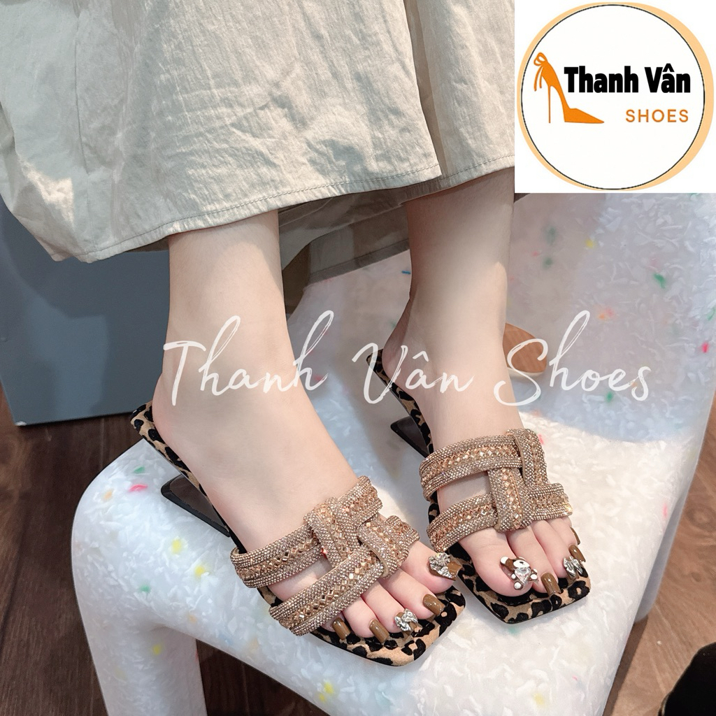 Cao gót thắt quai đá dây cao 5 phân 4 màu (G0279)