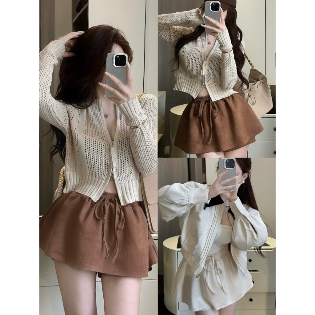 (CÓ LÓT QUẦN) CHÂN VÁY QUẦN DA LỘN DÁNG NGẮN CHỮ A RÚT DÂY DÀNG XÒE STYLE HÀN QUỐC - DÀNH CHO NỮ | BigBuy360 - bigbuy360.vn