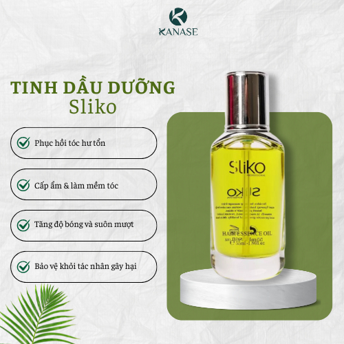 [DEAL ĐỘC QUYỀN] Tinh dầu dưỡng tóc SLIKO ESSENCE OIL 60ml – Giải pháp phục hồi tóc hư tổn, khô xơ, 