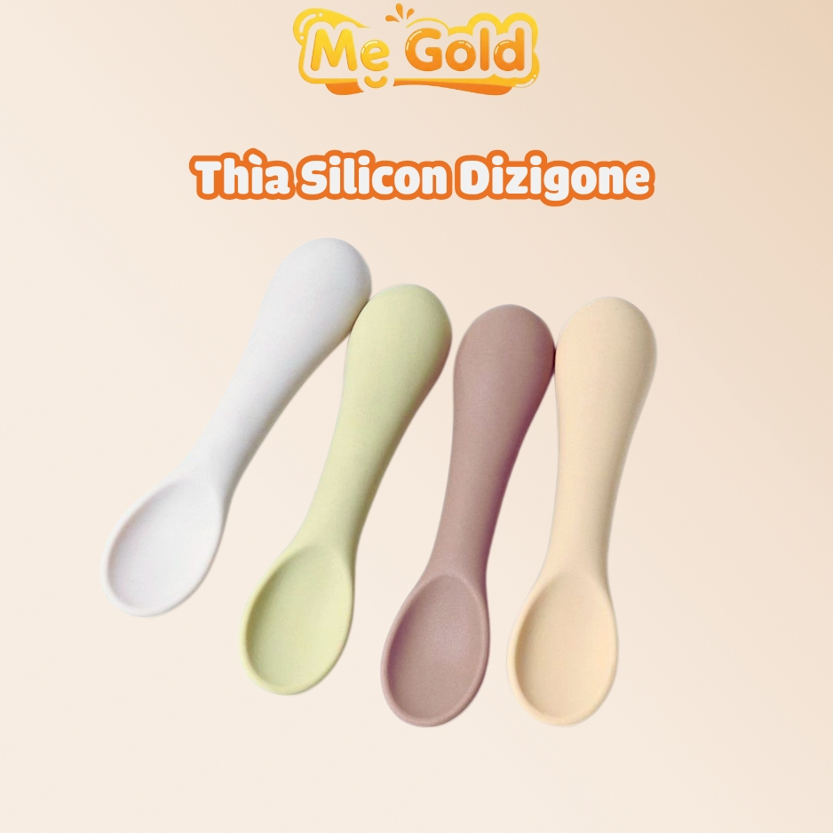 Thìa Silicon Tập Ăn Cho Bé Dizigone Baby  Mềm Mại, Thìa Ăn Dặm Dizigone An Toàn Cho Trẻ Từ 6 Tháng