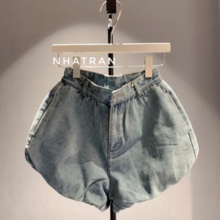  nhatran - Quần Short Bí Jean Nữ Hai Lớp Lưng Cao Rách Chất Cotton Pants Denim Women TY-BI 