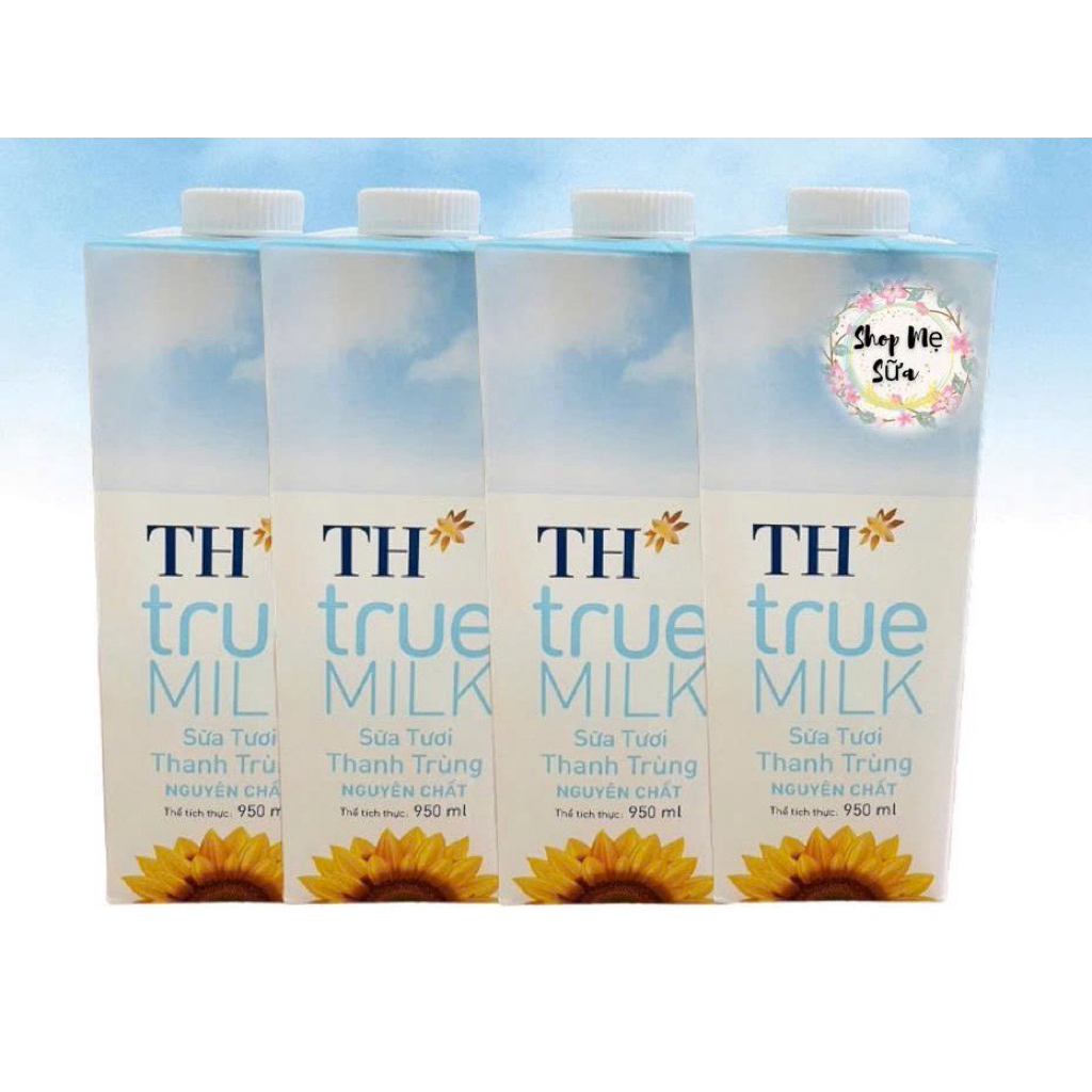 Sữa Tươi Thanh Trùng Nguyên Chất 950 TH True Milk  -  Không bổ sung đường, vị ngon tự nhiên, tốt cho