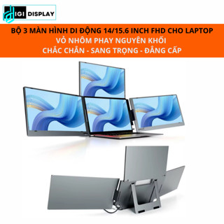 Bộ Ba Màn Hình 14" 16:9 100%sRGB  x 3 - Three Foldable Sreen Cho máy tính Laptop Mac/Windows