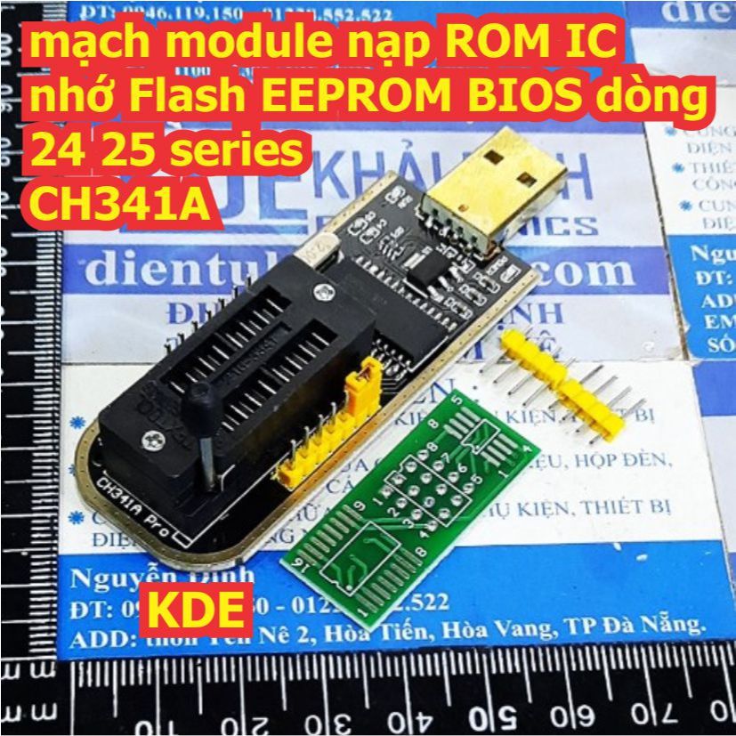mạch module Máy nạp ROM IC nhớ Flash EEPROM BIOS dòng 24 25 series cổng USB CH341A high speed progra