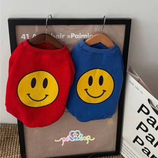 [Đến 6kg] Áo cho thú cưng in hình mặt cười phong cách chất nỉ mỏng - Áo hai chân cho chó mèo nhiều màu sắc
