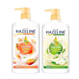  SỮA TẮM NÂNG TONE DA HAZELINE SỮA CHUA HƯƠNG ĐÀO HƯƠNG LINH LAN 670G 
