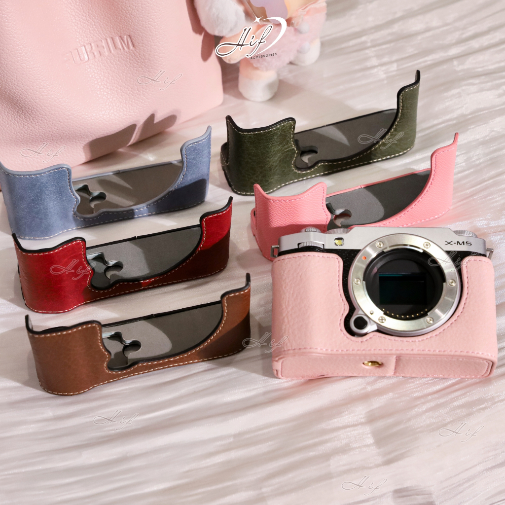 Bao da ốp bảo vệ máy ảnh Canon Sony Fuji XM5 XT5 XT30 XS20 XS10 R50 Híf Accessories