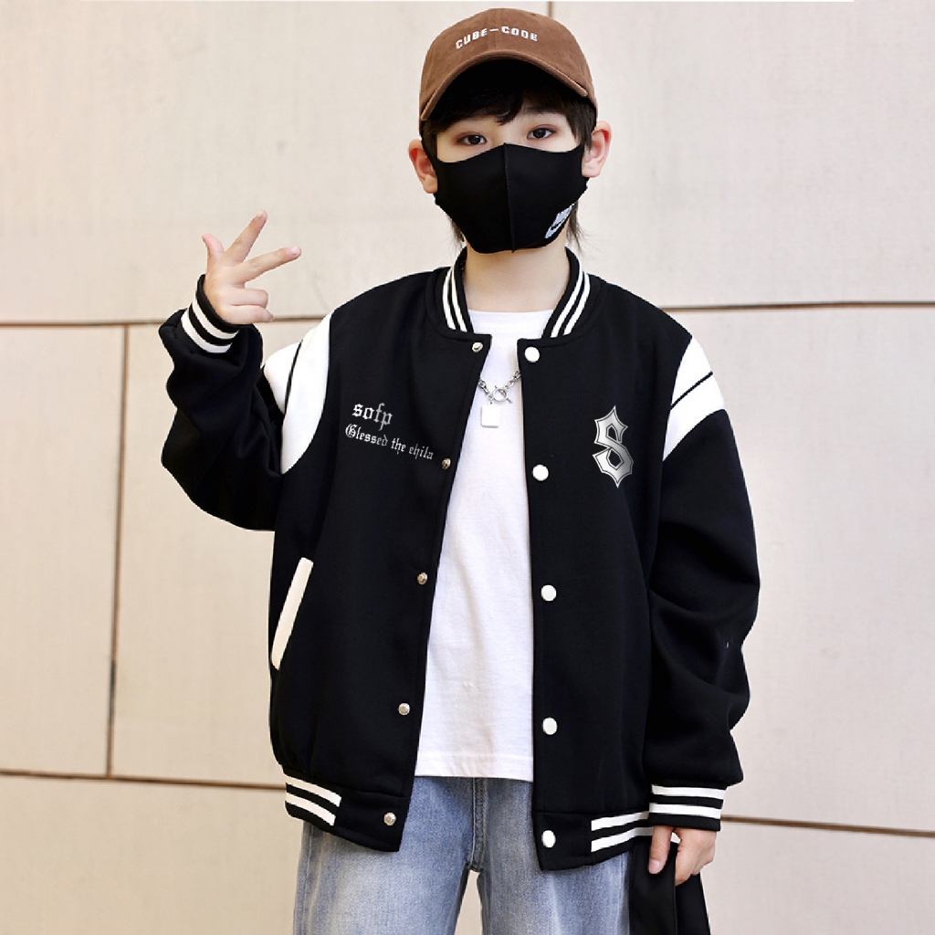 Áo Khoác Bomber bé trai 15-45kg, áo khoác bé trai, áo Bomber bé trai chất nỉ bông dày dặn