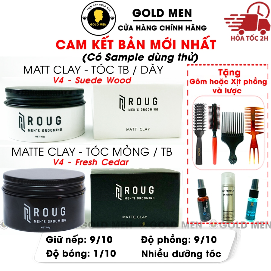 Sáp vuốt tóc Roug Matt Clay - Matte Clay