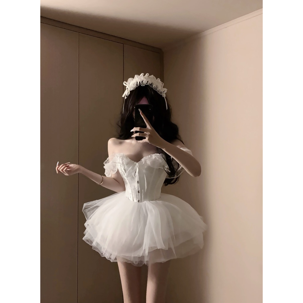 (Corset Garden) Áo corset định hình chân váy bồng thiên nga dành cho các nàng bánh bèo
