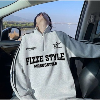  Áo Sweater Polo FIZZE Form Rộng Phong Cách Unisex Nam Nữ Đều Mặc Được Chất Vải Nỉ Cotton Siêu Đẹp Có Cổ 