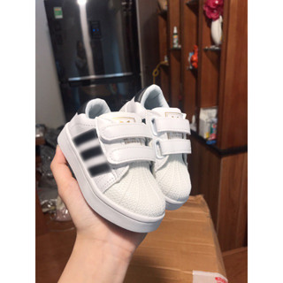 Giày thể thao trắng cho bé trai và bé gái 3 sọc dáng thể thao siêu êm HÀNG CAO CẤP