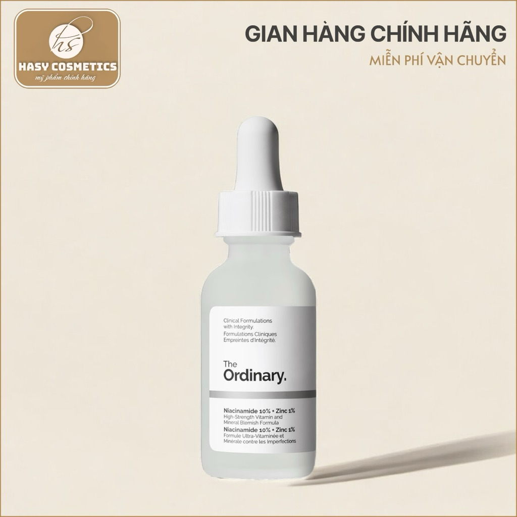The Ordinary Chính Hãng - Serum Sáng Da Ngừa Thâm Niacinamide 10% + Zinc 1% (30 ml)
