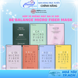 Hộp 10 Miếng Mặt Nạ Vải Vi Sợi Be'Balance Micro Fiber Mask 3in1 Hỗ Trợ Dưỡng Sáng & Làm Đẹp Da 30ml x 10 Hàn Quốc