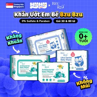  Khăn Giấy Ướt Em Bé BZU BZU Ultra Gentle Baby Wipes - Không Cồn Không Parabens An Toàn Cho Mẹ và Bé 
